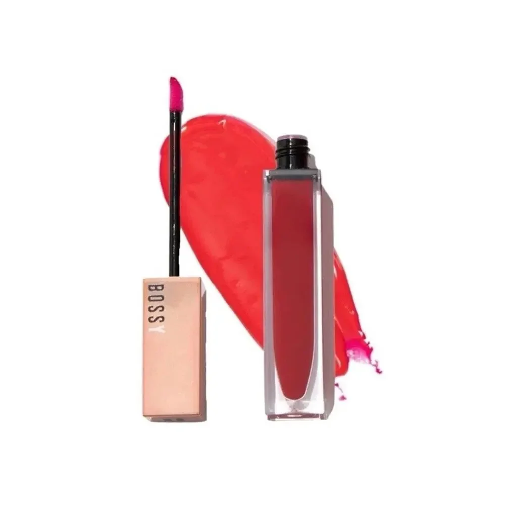 Bossy Cosmetics -Lip Plumping Gloss- Shade: Fiesty -High Shine- 0.20fl oz/ 6.2mL